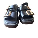 Tod's  Gomma Buckle Leather Platform Sandals Black sz 39 (US 9) Photo 2