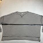 Caslon  Crewneck Stripe Drop Shoulder Top Size XXL Casual Preppy Classic Neutral Photo 5