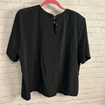 Vintage Jack Mulqueen polyester lagenlook boxy top size 18/20 plus dark academia Black Photo 2