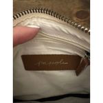 Free People  Cowhide Leather Shoulder Baguette Purse Brown White Photo 4