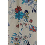 Fun2Fun Modcloth  Ivory Blue Floral Flutter Cap Sleeve Front Keyhole Top S Photo 5