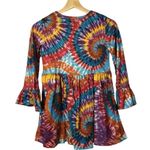 Boutique  Colorful Tie Dye Long Sleeve Mini Dress 10 Photo 1