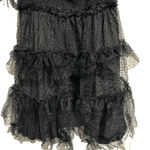 White Birch Black Tulle Mini Dress Medium Whimsigoth Witchy Wednesday Party Edgy Photo 14