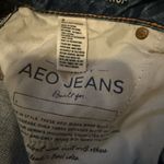 American Eagle  “Boy Crop” Distressed Cropped Blue Jeans Size 2 Relaxed Slouchy Photo 1