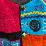 Vintage 90s Allure Womens Tapestry Jacket Size L Blue Red Embroidered BOHO Artsy Size L Photo 2