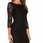 Diane Von Furstenberg DVF Zarita Black Scalloped Lace Scoop Neck Dress Size 8 Medium Photo 12