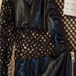 Music Legs Black Fishnet and Leather Bodysuit Size undefined Photo 7