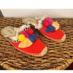 Soludos Anthropologie Coco Pompom Espadrille Mules 7.5 Photo 4