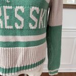 Fin and Vince Apres Ski Jade Green Chunky Cropped Sweater S Photo 3