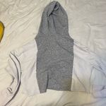 Pink Brand Grey and White Crop Hoodie Photo 3
