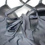 Mycoco Womens Swimsuit Swim Dress Black Ruched Tummy Adjustable Black Size 16 Photo 6