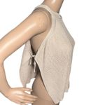 Lulus Sunny Style Coastal Beige Top Loose Knit Halter Side Tie Tank Womens Sz L Photo 8
