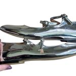 Urban Outfitters - NWOB Silver Double Strap Mary Jane Flats Sz 9 Photo 6