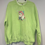 Ugly Christmas Sweater Neon green Christmas‎ grandma style snowman sweatshirt Photo 0