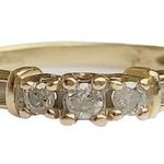 10K 10KT Fine Yellow Gold Diamond Wedding Engagement Anniversary Ring Sz 5.25 Photo 0