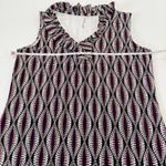 Lulu B Black Pink Geometric Neck Ruffle Neck Sleeveless Dress Size SMALL Photo 5