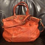 Coach  Copper Orange Leather Hobo Satchel Crossbody Shoulder Bag Vintage Photo 0