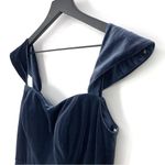Jenny Yoo Collections Issa Off-The-Shoulder Stretch Velvet Gown Dusty Blue 8 Photo 2