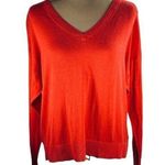 Elizabeth and James Cherry Red Long Sleeve V-Neck Sweater Size S Small Photo 0