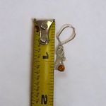 Sterling Silver 925 Petite Baltic Amber Silver Kitten Earrings Orange Photo 7
