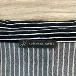 Adrianna Papell  Black White Stripe Cuff Sleeve Knit Top Stretchy Q21 Photo 1