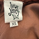 Ivy Jane  Mona Velvet Top Size XS Floral Embroidered Peplum Photo 4