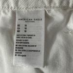 American Eagle SZ 18 Baggy Mom Jean Shorts Distressed Hi-Rise Frayed Hems White Photo 7