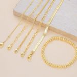 Dainty Gold Chain Bracelets for Women Trendy, Waterproof 14K Real Gold Plated Jewelry Sets Fashion Stackable Beaded Figaro Herringbone Paperclip Chain Link Bracelet Pack Stack Gifts for Womens Girl Photo 3