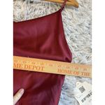 Altar'd State  Anniston Cowl Neck Satin Cami Mini‎ Dress Burgundy Size large NWT Photo 6