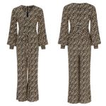 Coco Fennell Long Sleeve Wide Leg Floral Jumpsuit Size UK 10 US 6 Photo 1