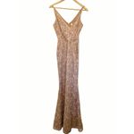 Dress the Population Helen Beige Lace Sequin Formal Gown Size XS Photo 10