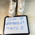 Madewell Leather Suede Lace Up Sneakers Cream Tan Women's 6.5 Men's 5 Photo 9