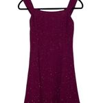 David's Bridal David’s Bridal Speechless Maroon Allover Sparkle Mini Dress Photo 0
