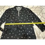 Free Assembly Belted Tiered Dress Pockets Long Sleeve Star Print Black Small Photo 5