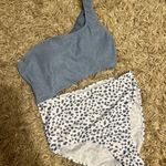 SheIn one-piece blue cheetah print swimsuit Photo 2