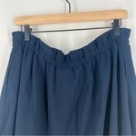 Donna Karan Donna Karen Elegant Navy Blue Drawcord Women's Asymmetrical Midi Skirt Size XL Photo 9