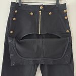 Torn By Ronny Kobo Sailor High Waisted Black Pants Button Flap Front Size 29 Photo 6