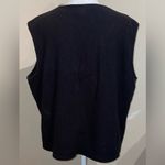 Bechamel Vintage Women’s Size L Christmas Black Fleece Vest Ugly Sweater Santa Size L Photo 1