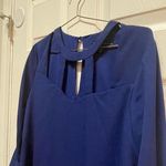 NWT Blue Cocktail Dress Cut Out Detail Neckline Photo 1