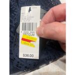 Iz Byer  Sleeveless Lace Blouse Navy Sz M NWT Photo 4