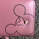 Zip Around Clutch Wallet Pink with Mouse Ears Photo 4