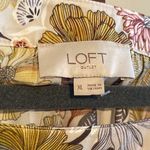 Loft  Floral Satin Boatneck Blouse Bodysuit, XL Photo 2