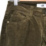CAbi skinny cords #3567 moss olive green size 0 gorpcore corduroy fall office Photo 2