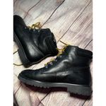 Ralph Lauren Lauren  Mikelle Black Leather Lace Up Ankle Hiking Boots Women Sz 6B Photo 7