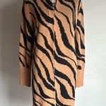 Leith  Dale Zebra Tan Open Cardigan Size Small NWT Photo 3