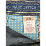 Yanuk Visionary Stitch Medium Wash Blue Jeans Size 25 Flare Boho Casual Raw Photo 9