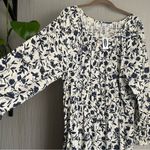 Old Navy Floral-Print Waist-Defined Bracelet-Sleeve Midi Dress Photo 4