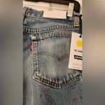 RE/DONE REDONE Blue Relaxed Crop Red Paint Splatter Women’s Cotton Denim Jeans Size 24 Photo 9