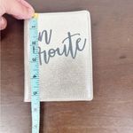 Anthropologie Silver Metallic ‘En Route’ Genuine Leather Passport Holder Book Photo 6