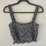 Sienna Sky Floral Ruffle Cropped Tank Top Size large Boho Photo 4